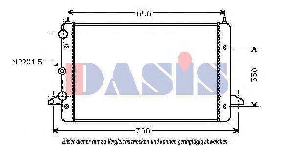 AKS DASIS 040480N Радіатор, охолодження двигуна