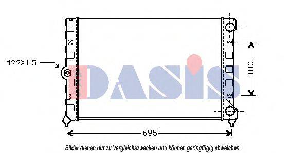 AKS DASIS 041260N Радіатор, охолодження двигуна