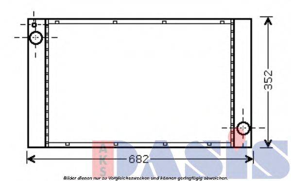 AKS DASIS 050002N Радіатор, охолодження двигуна