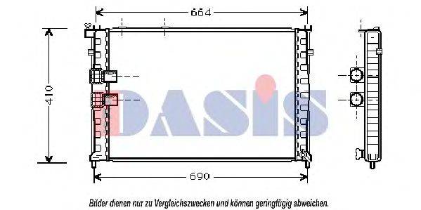 AKS DASIS 060012N Радіатор, охолодження двигуна