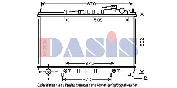 AKS DASIS 070091N Радіатор, охолодження двигуна