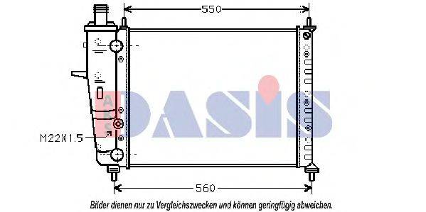 AKS DASIS 080580N Радіатор, охолодження двигуна