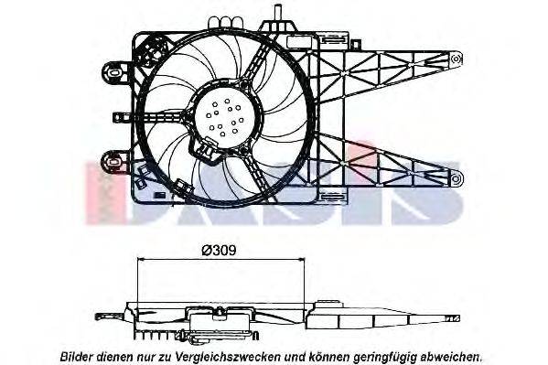 AKS DASIS 088077N Вентилятор, охолодження двигуна