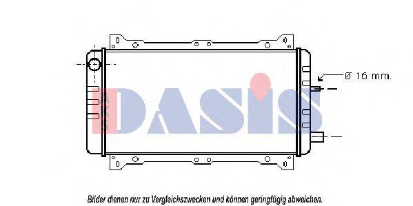 AKS DASIS 090034N Радіатор, охолодження двигуна