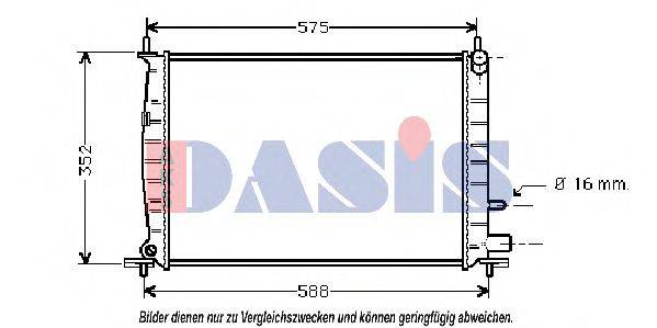 AKS DASIS 091360N Радіатор, охолодження двигуна