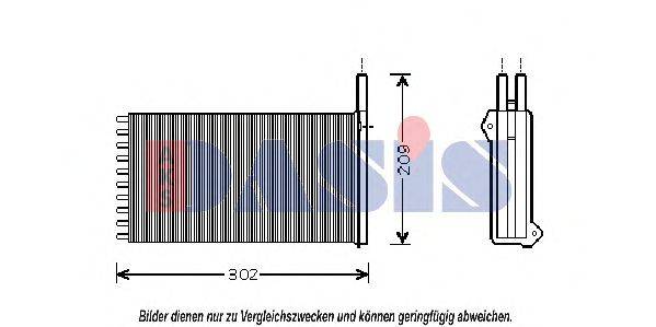 AKS DASIS 099190N Теплообмінник, опалення салону