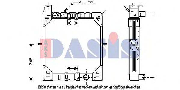 AKS DASIS 130660T Радіатор, охолодження двигуна