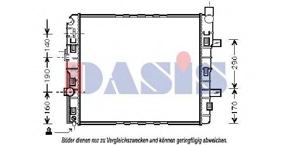 AKS DASIS 132420N Радіатор, охолодження двигуна