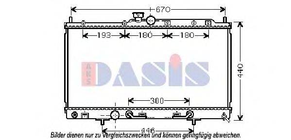 AKS DASIS 140096N Радіатор, охолодження двигуна