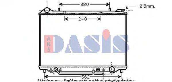 AKS DASIS 150084N Радіатор, охолодження двигуна