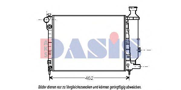 AKS DASIS 161180N Радіатор, охолодження двигуна