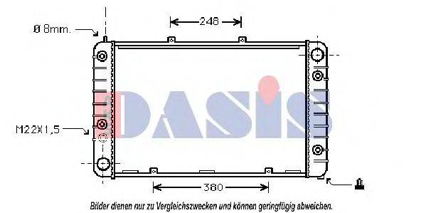 AKS DASIS 170001N Радіатор, охолодження двигуна