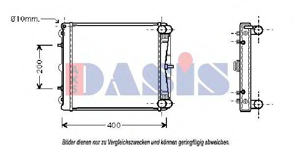 AKS DASIS 170180N Радіатор, охолодження двигуна