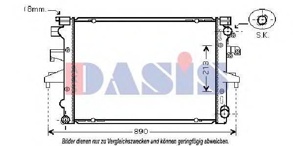 AKS DASIS 240000N Радіатор, охолодження двигуна