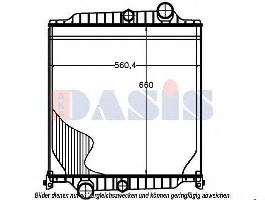 AKS DASIS 280017N Радіатор, охолодження двигуна