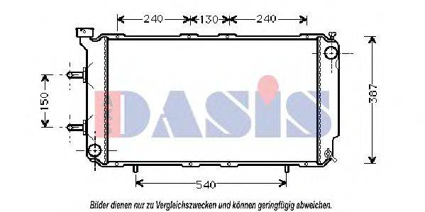 AKS DASIS 350200N Радіатор, охолодження двигуна