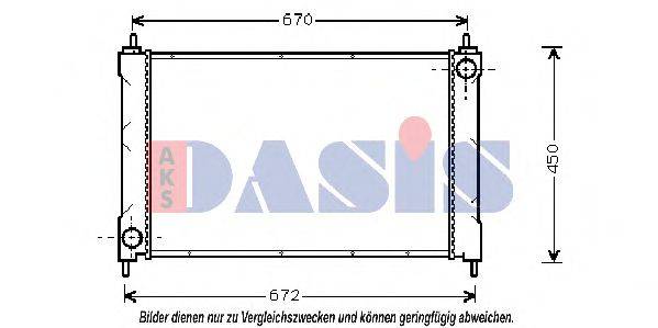 AKS DASIS 370024N Радіатор, охолодження двигуна