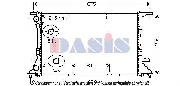 AKS DASIS 480073N Радіатор, охолодження двигуна