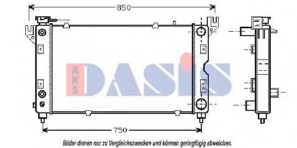 AKS DASIS 520660N Радіатор, охолодження двигуна