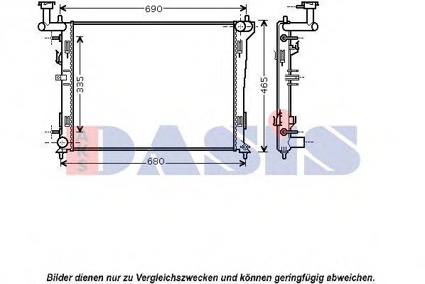 AKS DASIS 560032N Радіатор, охолодження двигуна