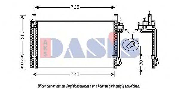 AKS DASIS 562150N Конденсатор, кондиціонер