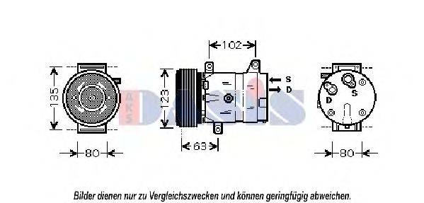 AKS DASIS 851884N Компресор, кондиціонер