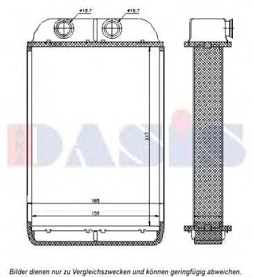 AKS DASIS 489010N Теплообмінник, опалення салону