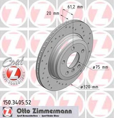 ZIMMERMANN 150340552 гальмівний диск