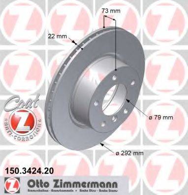 ZIMMERMANN 150342420 гальмівний диск