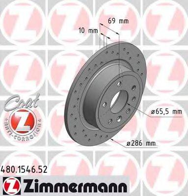 ZIMMERMANN 480154652 гальмівний диск