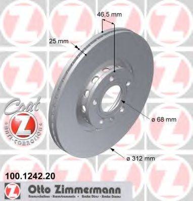 ZIMMERMANN 100124220 гальмівний диск