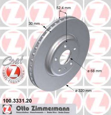 ZIMMERMANN 100333120 гальмівний диск