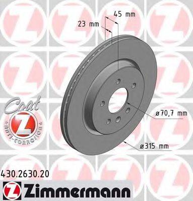 ZIMMERMANN 430263020 гальмівний диск