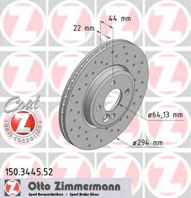 ZIMMERMANN 150344552 гальмівний диск