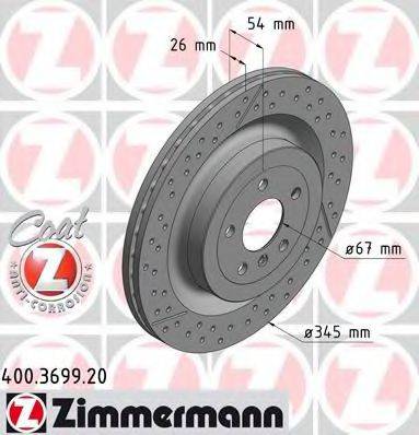 ZIMMERMANN 400369920 гальмівний диск