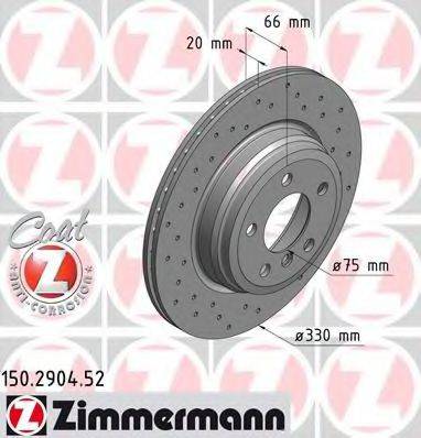 ZIMMERMANN 150290452 гальмівний диск