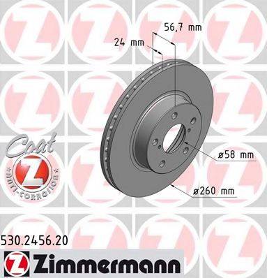 ZIMMERMANN 530245620 гальмівний диск