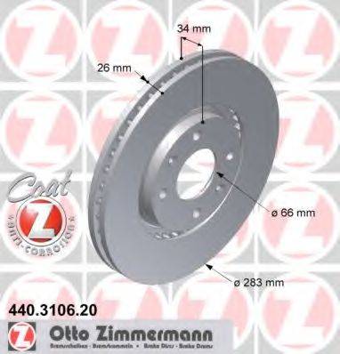 ZIMMERMANN 440310620 гальмівний диск