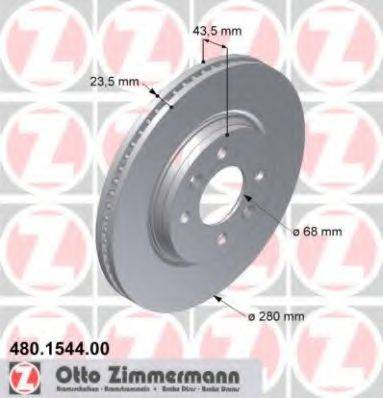 ZIMMERMANN 480154400 гальмівний диск