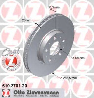 ZIMMERMANN 610370120 гальмівний диск