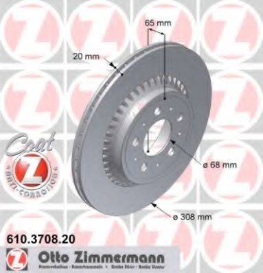 ZIMMERMANN 610370820 гальмівний диск