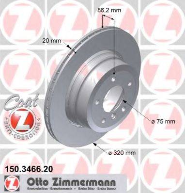 ZIMMERMANN 150346620 гальмівний диск