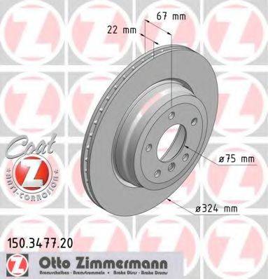 ZIMMERMANN 150347720 гальмівний диск