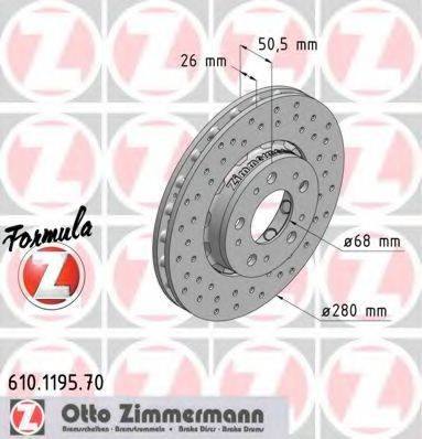 ZIMMERMANN 610119570 гальмівний диск