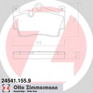 ZIMMERMANN 245411559 Комплект гальмівних колодок, дискове гальмо