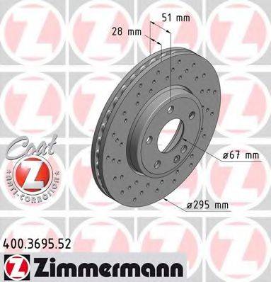 ZIMMERMANN 400369552 гальмівний диск