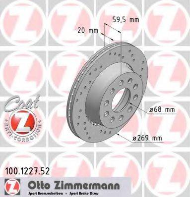 ZIMMERMANN 100122752 гальмівний диск