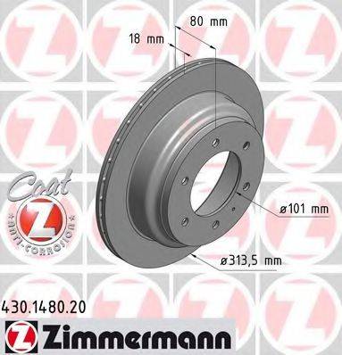 ZIMMERMANN 430148020 гальмівний диск