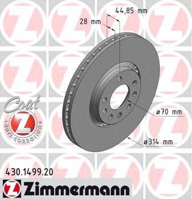 ZIMMERMANN 430149920 гальмівний диск