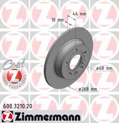 ZIMMERMANN 600321020 гальмівний диск